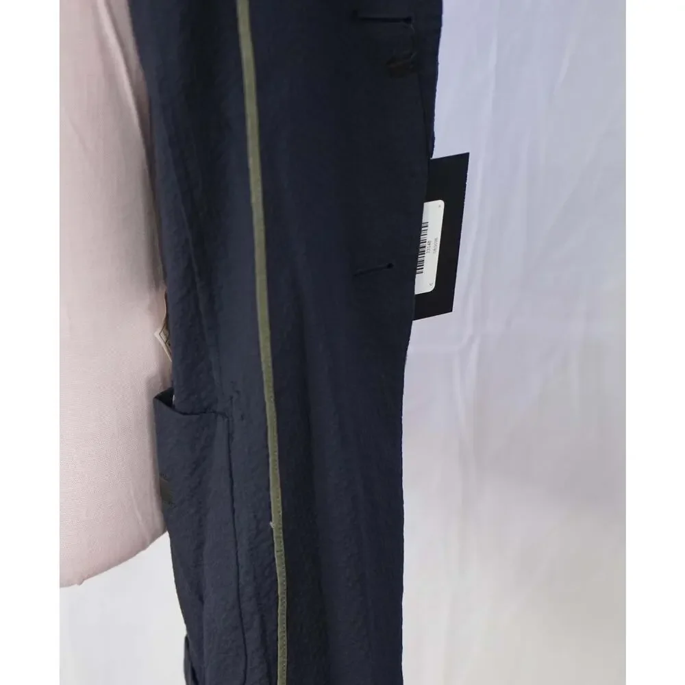 Z ZEGNA - Navy Blue Seersucker Sport Jacket - 42R (Fits 40R)